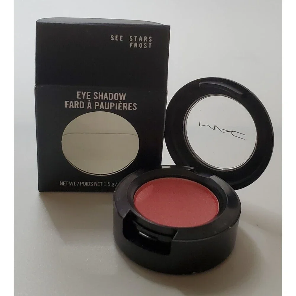 MAC See Stars Eye Shadow ~Bright Grapefruit Pink Frost~ NIB 1.5gm ~ RETIRED